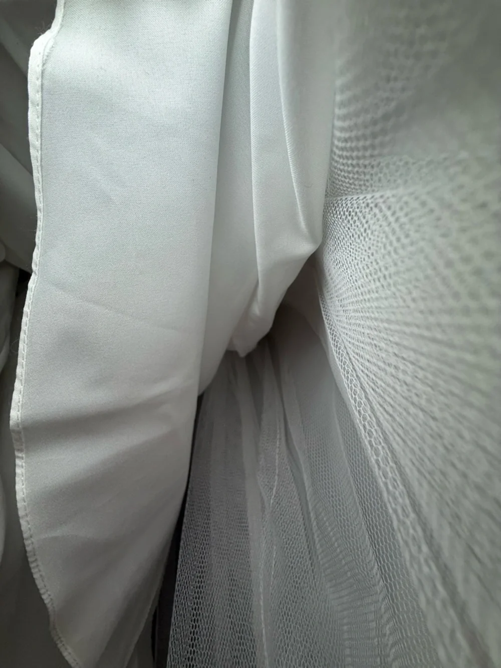 David's Bridal White Embroidered Tulle Flower Girl Dress - Picture 8 of 16
